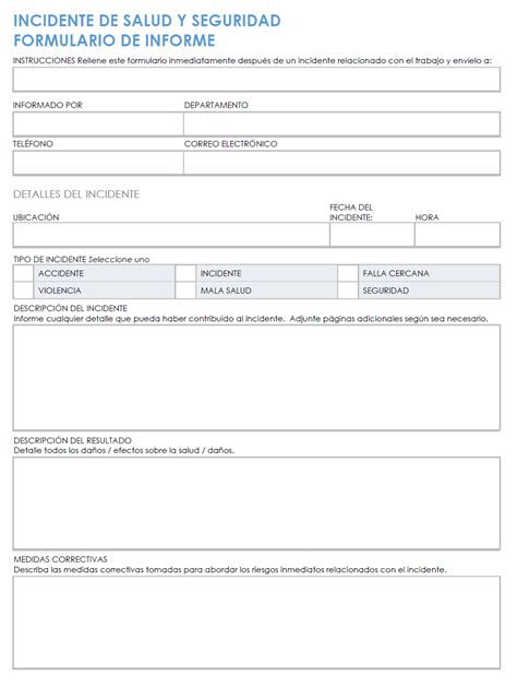 Plantillas Gratuitas De Informes De Accidentes Laborales Smartsheet