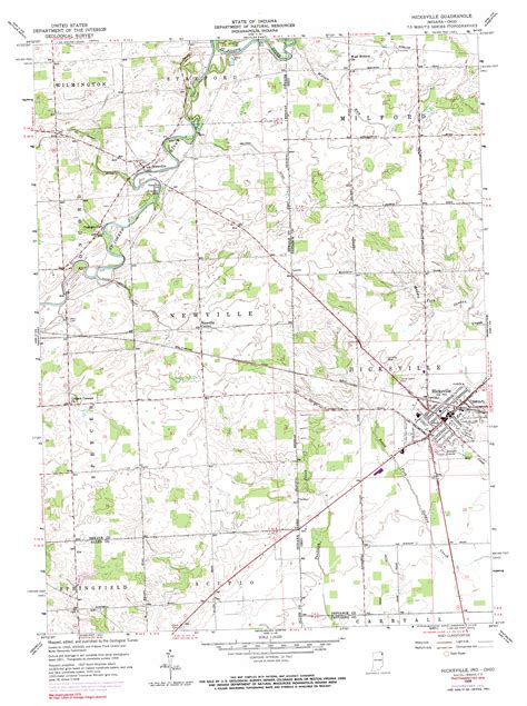 Hicksville Oh Topographic Map Topoquest