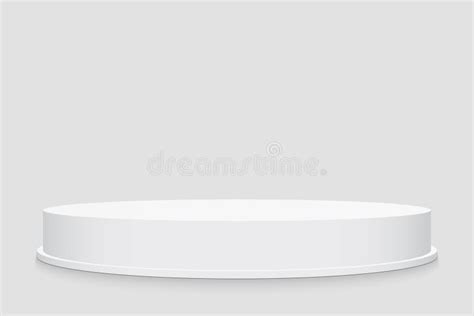 Creative Vector Illustration Of D Round Stage Podium Set Isolated On