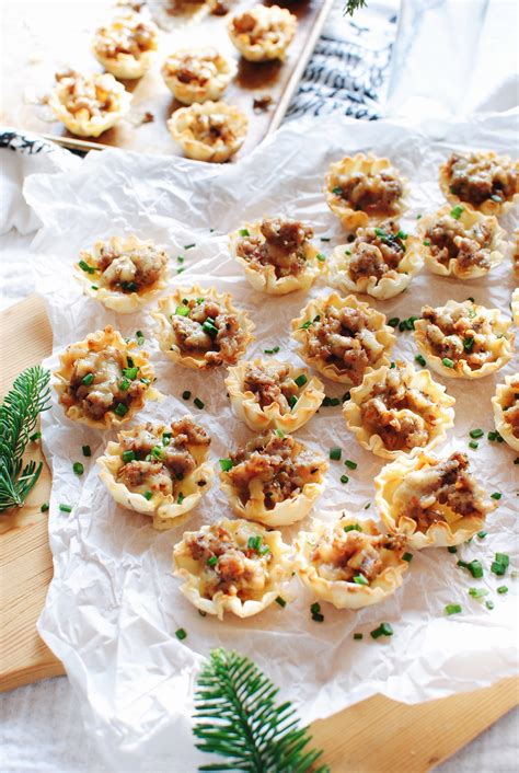 Sausage And Smoked Gouda Phyllo Cups Bev Cooks