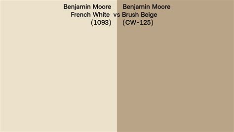 Benjamin Moore French White Vs Brush Beige Side By Side Comparison