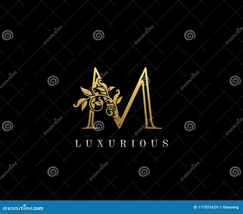 Gold Letter M Logo Royal M Letter Design Vector With Golden Color