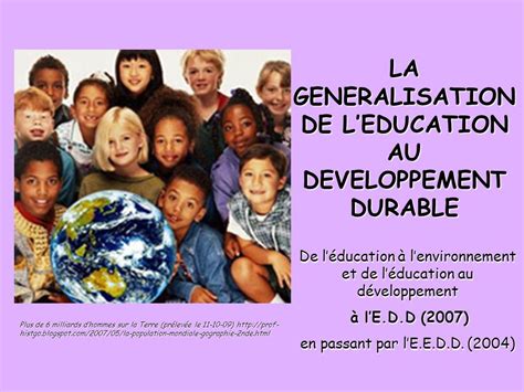 La Generalisation De Leducation Au Developpement Durable Plus De 6