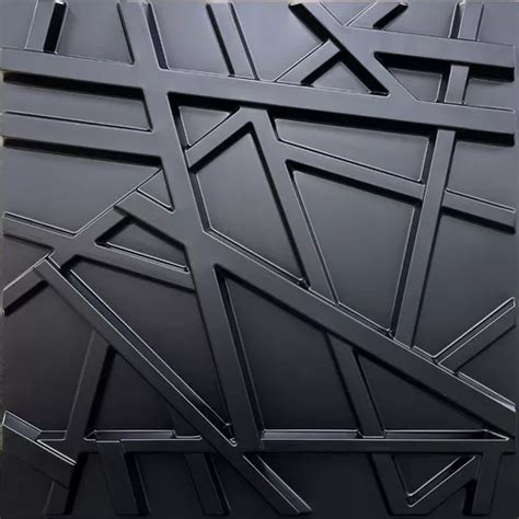 Panel Decorativo D Pvc Pzs M Negro Mate Pickone Deco Env O Gratis