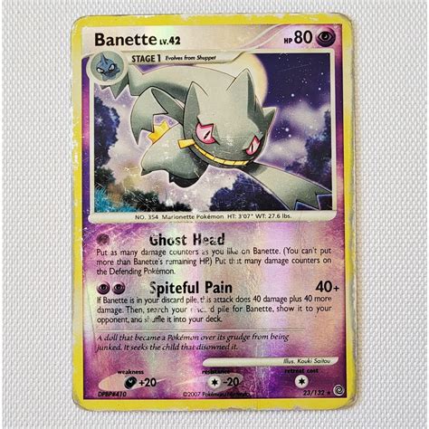 Carta Antiga Pokemon Banette 23 132 Rare Reverse Holo Secret Wonders