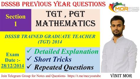 Dsssb Tgt Math Paper Solution Section Exam Date