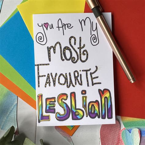 Lesbian Card My Favourite Lesbian Greeting Card Fun Etsy UK Funny Birthday Cards Cool Cards