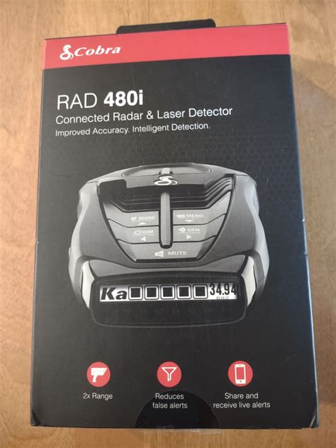 Cobra RAD 480i Laser Radar Detector Long Range Detection Bluetooth