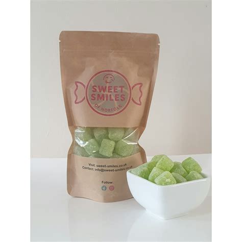 Sweet Smiles Sour Apple Cubes Sweet Pouch 200g Jarrold Norwich