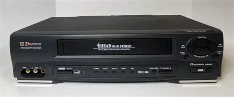 Emerson Ewv601 Head Hi Fi Vcr Vhs Video Cassette Recorder No Remote