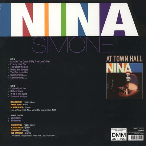 nina simone  town hall vinyl lp  eu original hhv