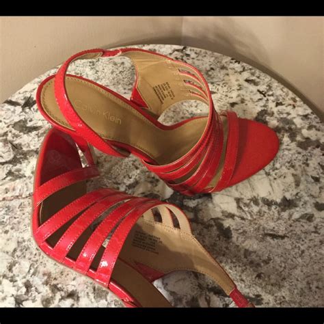 Calvin Klein Red Patent Leather Shoes Size 8 Gem