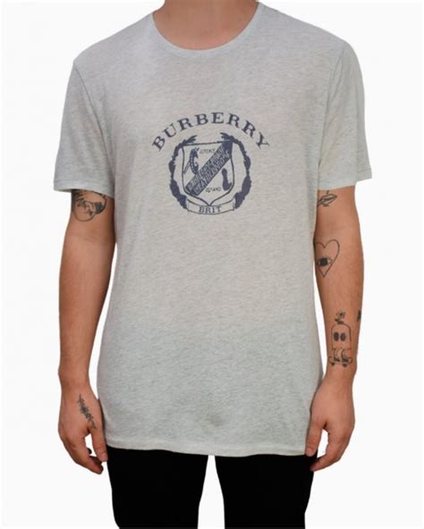 Camiseta Burberry Original Estampa Frontal Cinza Masculina