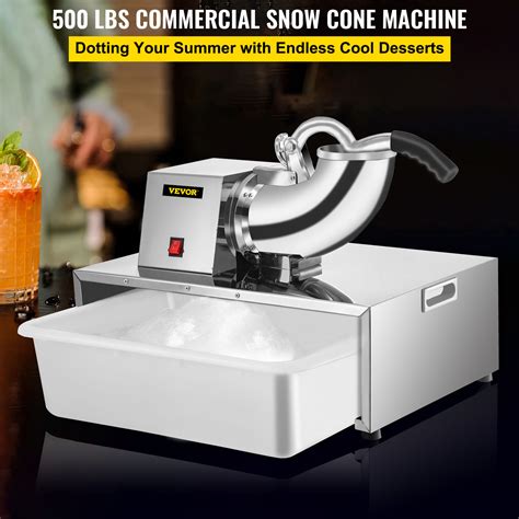 VEVOR Commercial Snow Cone Machine Maker Shaved Ice Machine 500LBS/H ...