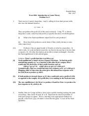 Problem Set 5 Solutions Doc Kaushik Basu Fall 2017 Econ 3801