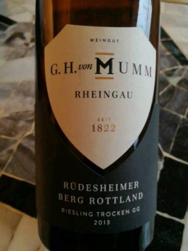 G H Von Mumm R Desheimer Berg Rottland Riesling Trocken Gg Vivino