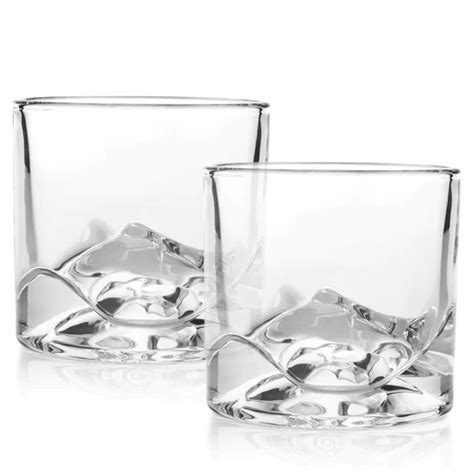 Luxury Peaks Whiskey Glasses Set2 Creative Kitchen Fargo