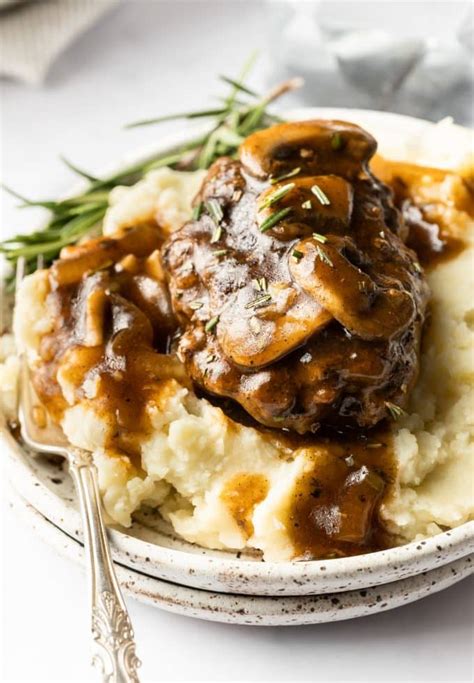 Salisbury Steak In Mushroom Gravy The Whole Cook