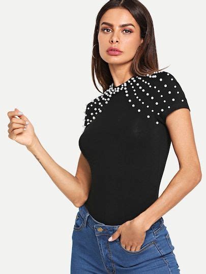 Shimmering Glitter Fashion Shimmering Glitter Form Fitting Tee