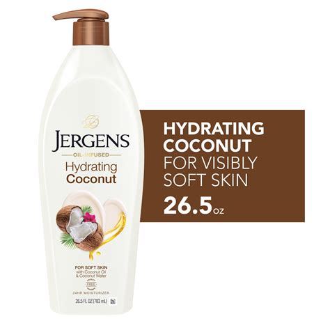 Jergens Hand And Body Lotion Oil Infused Coconut Moisturizer 24hr