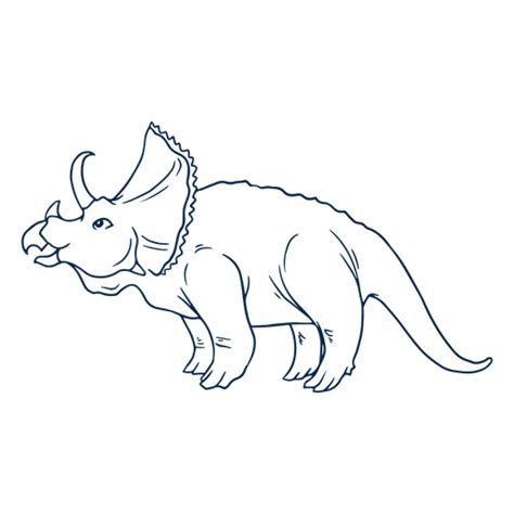 Design Png E Svg De Projeto Do Dinossauro Triceratops Para Camisetas