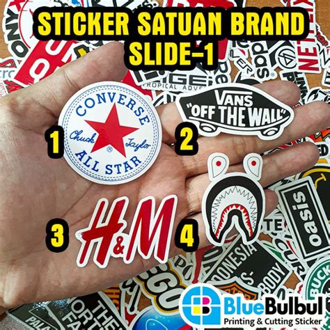 Jual Sticker Satuan Min Beli Ribu Stiker Aesthetic Logo Brand