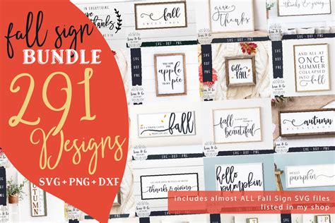 Fall Bundle SVG Sublimation Files Illustration Par Ivan Co Designs