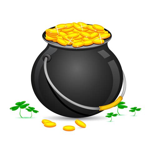 Pot Of Gold Vector At Vectorified Collection Of Pot Of Gold