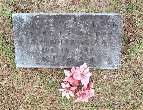 Sally Oneil Atkinson Brandon 1887 1974 Mémorial Find A Grave