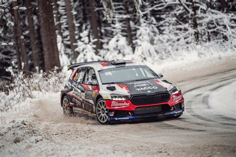 Koda Fabia Rs Rally For The First Time In The Wrc Rallye Monte