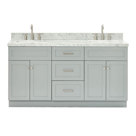 Winston Porter Partham 67 Double Bathroom Vanity With Carrara Marble