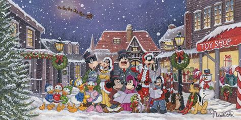 A Snowy Christmas Carol Disney Christmas Art Giclee Michelle St. Laurent