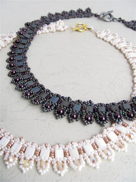 Tutorial For Beadwoven Tila Bead Necklace To The Etsy