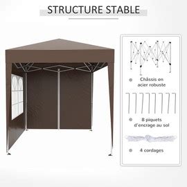 Tonnelle De Jardin Tente Pliante Barnum Pop Up X M Parois Lat