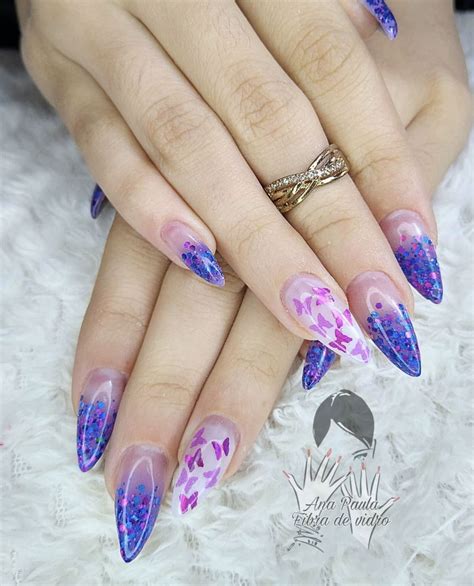 Nails Beauty Butterflies Finger Nails Ongles Beauty Illustration