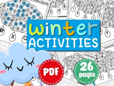 Winter Letter Recognition Winter Activities Alphabet Tracing Writing