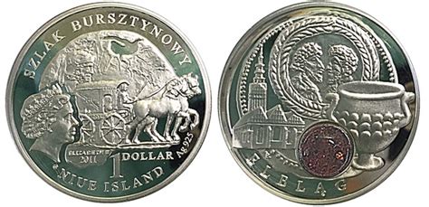 1 Dollar Elizabeth II Elbląg Szlak Bursztynowy Niue Numista