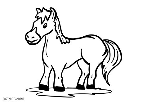 Cavallo Da Colorare - Disegno Di Un Cavallo Da Colorare