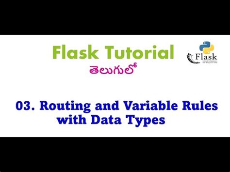 03 Routing And Variable Rules With Data Types Flask Tutorials In