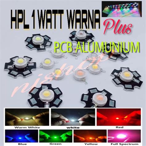 Jual Lampu Led Hpl High Power Led Watt Warna Aquascape Aquarium Diy