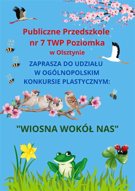 Konkurs Plastyczny Wiosna Wok Nas Przedszkole Publiczne Plastu