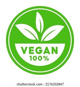 100 Vegan Stamp Icon Vector Logo Stock Vector Royalty Free 2176332847