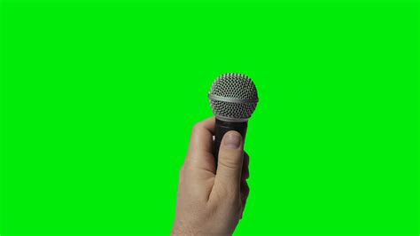 Microphone Animation On Green Screen Stock Footage SBV 314439929