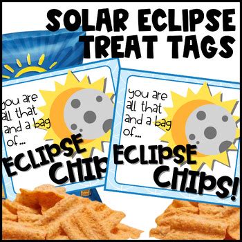 Solar Eclipse Themed Printable Treat Tag By Brittany Henderson TPT