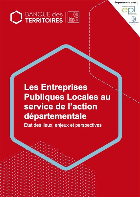 Les Entreprises Publiques Locales au service de laction départementale