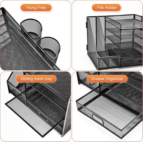 Marbrasse Organizador De Escritorio Con Soporte Para Archivos