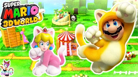 Super Mario 3d World Mario And Peach 2 Player Gameplay Walkthrough Part