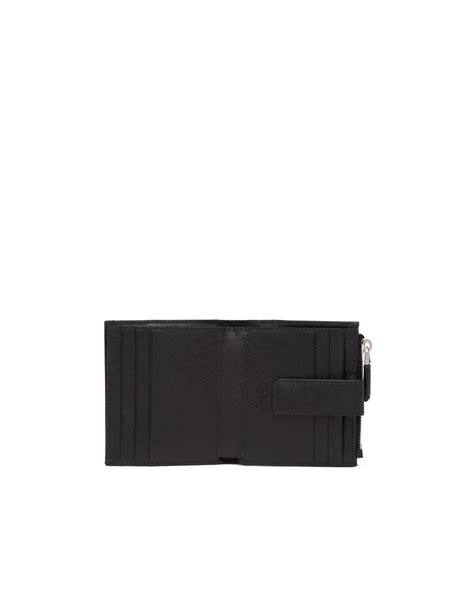 Black Saffiano Leather Card Holder Prada