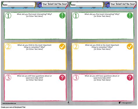 Customize Free Printable Exit Ticket Templates Easily