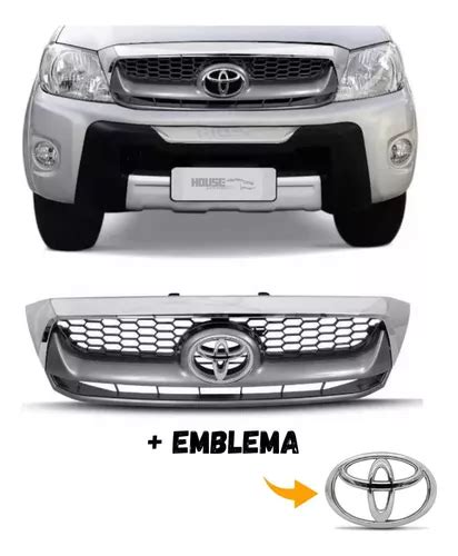 Grade Hilux Sr Srv Friso Cromado Emblema Frete Gr Tis